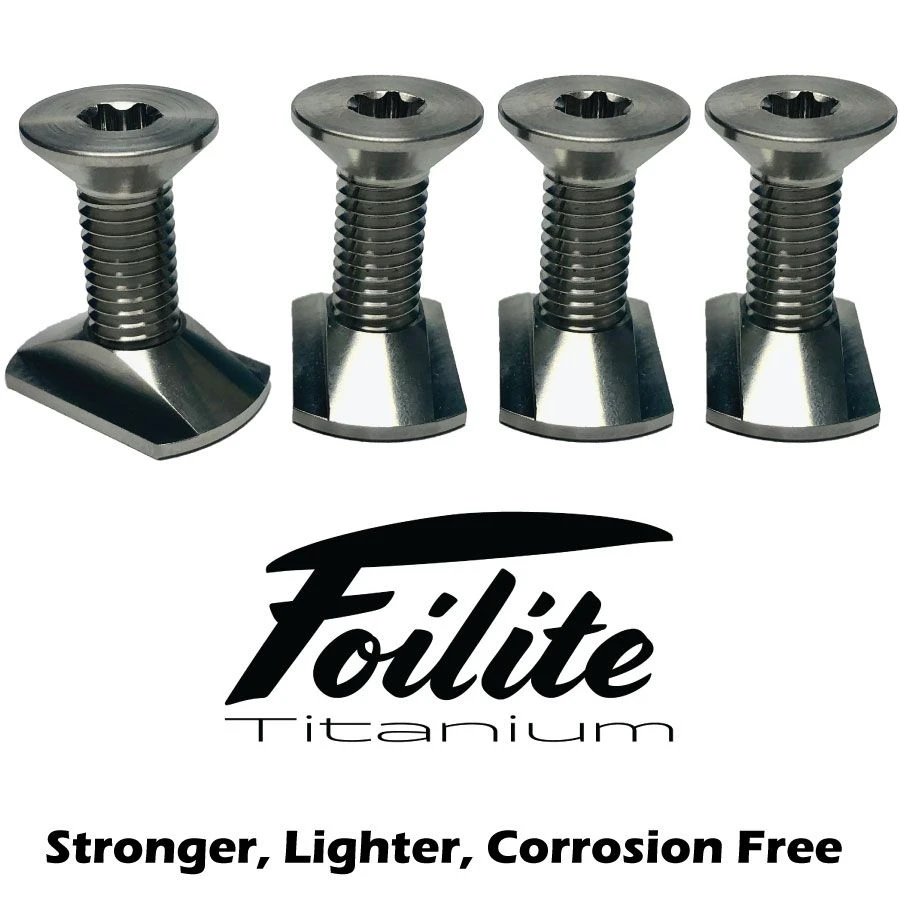 Foilite - M8 Titanium Hydrofoil Hardware Set - 4 Track Nuts And 4 M8 Screws Discounts Apply ! 3 Foilite - M8 Titanium Hydrofoil Hardware Set - 4 Track Nuts And 4 M8 Screws Discounts Apply !