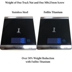 Foilite - M8 Titanium Hydrofoil Hardware Set - 4 Track Nuts And 4 M8 Screws Discounts Apply ! 11 Foilite - M8 Titanium Hydrofoil Hardware Set - 4 Track Nuts And 4 M8 Screws Discounts Apply ! -Roxy Store foilite titanium m8 screw track nut set 5