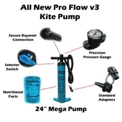 PKS Pro Flow V3 XL Kite Pump With PSI Meter 24" Discounts Apply ! 9 PKS Pro Flow V3 XL Kite Pump With PSI Meter 24" Discounts Apply ! -Roxy Store pks 2020 pro flow v3 mega pump 4